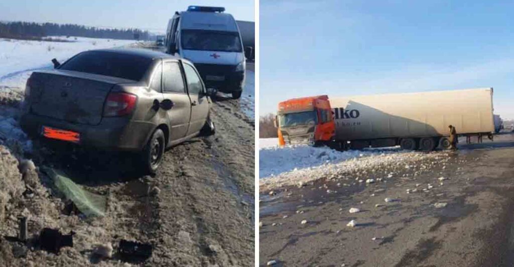 В Самарской области в жутком ДТП фура насмерть раздавила водителя «Гранты»