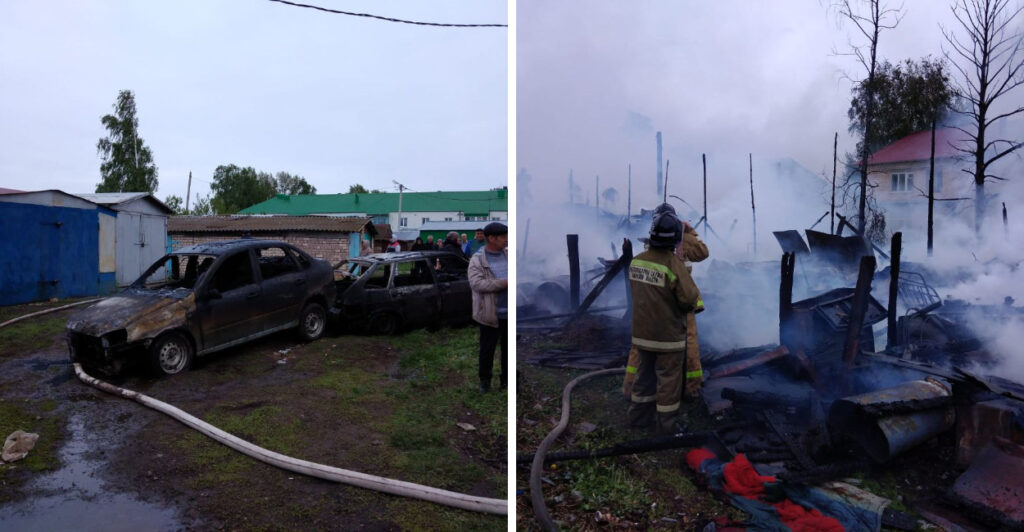 В Самарской области из-за пожара в самострое эвакуировали 50 жителей