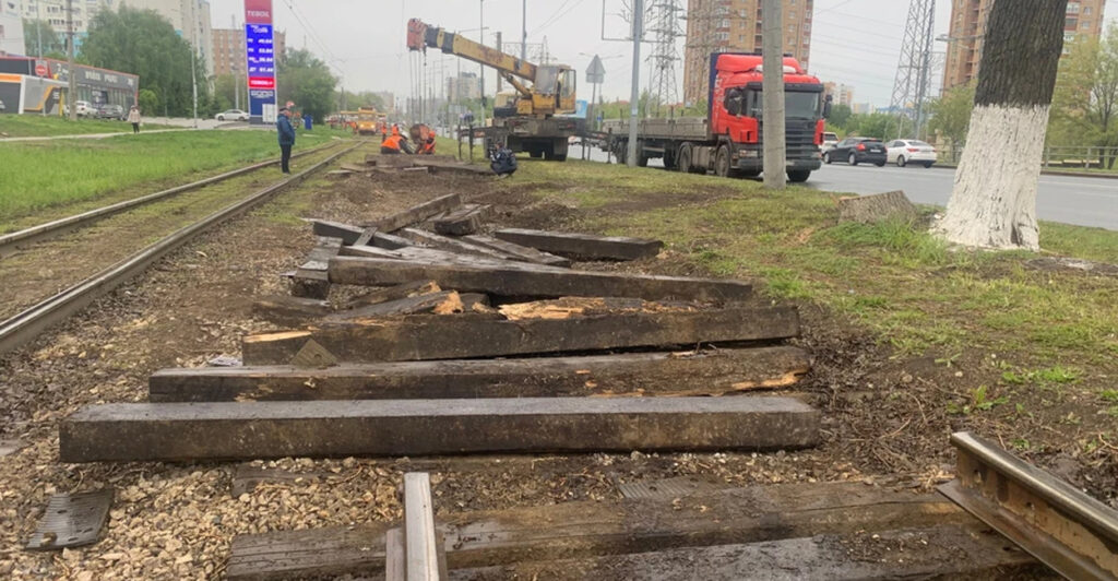 В Самаре на улице Ново-Садовой полностью демонтировали трамвайные пути