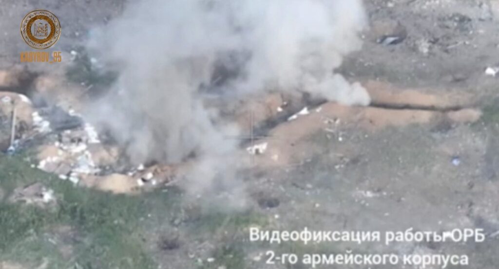 Кадыров опубликовал видео, на котором российские военные уничтожают ВСУ у Спорного