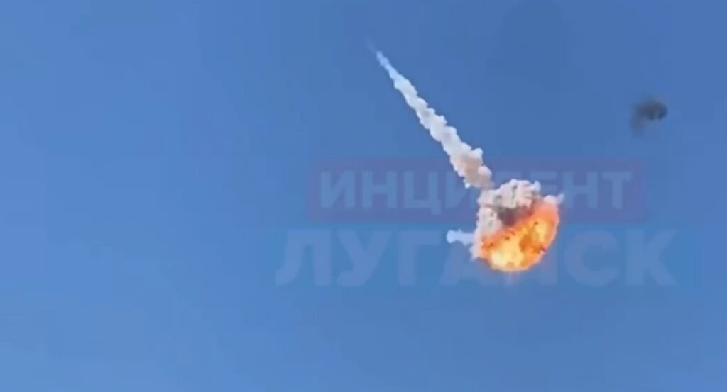 Момент сбития французской ракеты SCALP над Луганском попал на видео