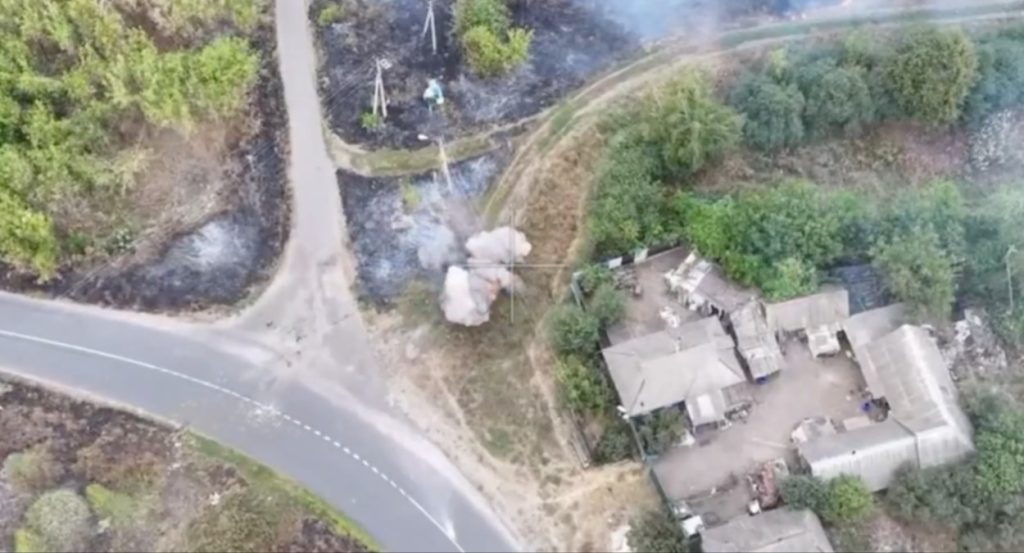 Военкор Коц опубликовал кадры боя с ВСУ за село Борки в Курской области