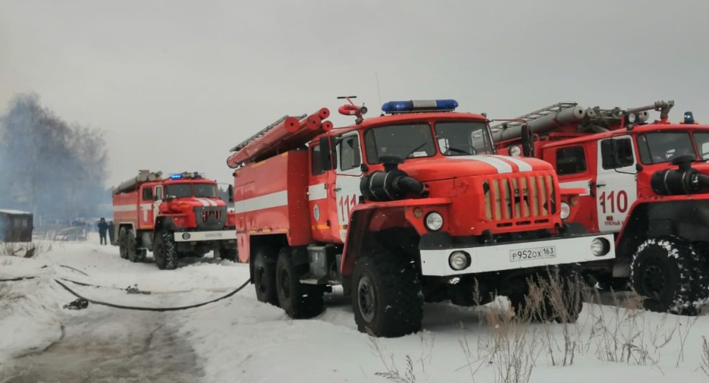 В Самарской области 16 января загорелась ферма