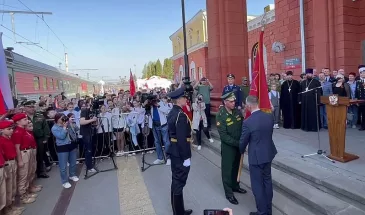 Агитационный поезд Минобороны прибыл в Орел с трофейной техникой