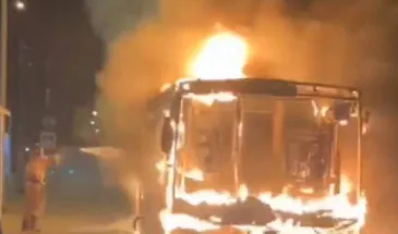 Появились видеозаписи результатов пожара, случившегося с пассажирским автобусом 6 октября
