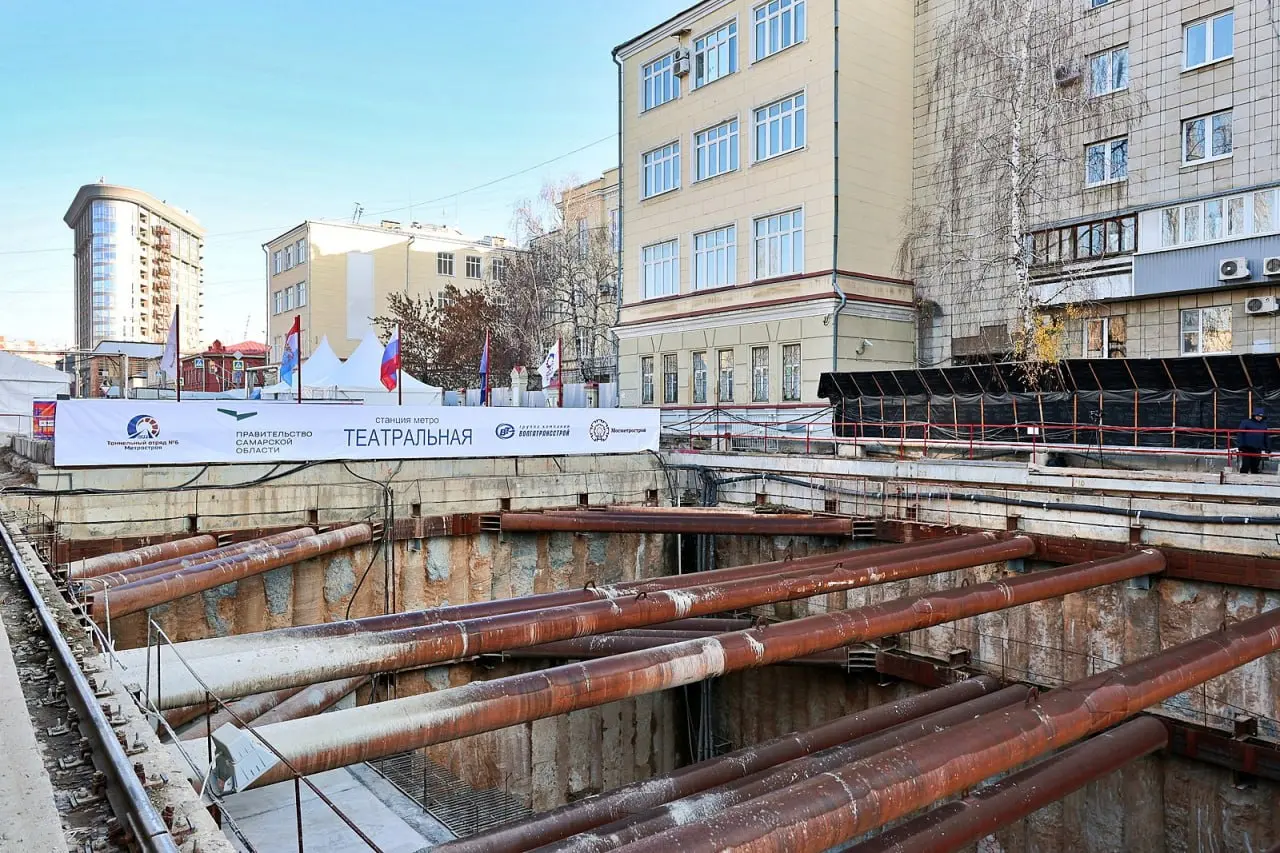 Фоторепортаж: завершение строительства тоннеля станции метро «Театральная» в Самаре