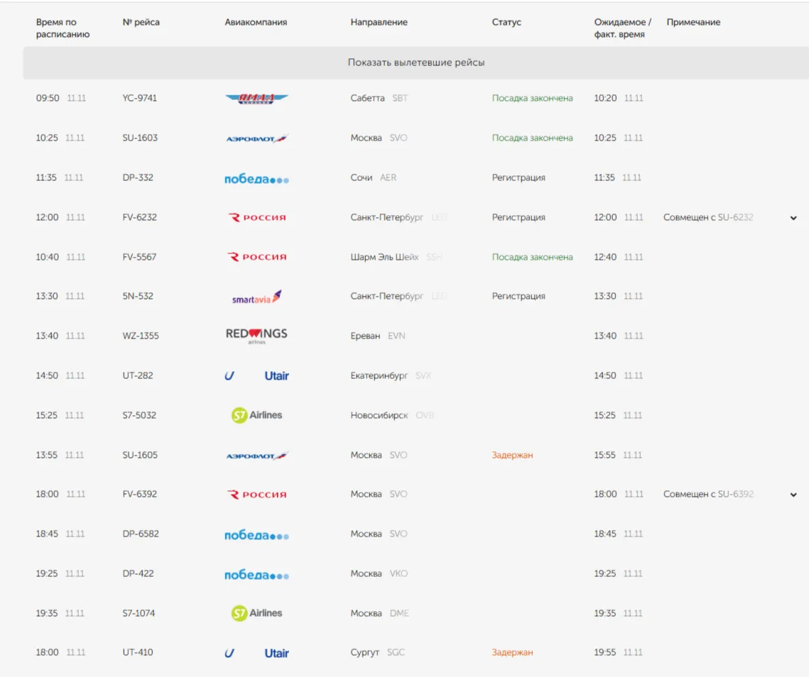 В Самаре аэропорт Курумоч приостановил свою работу 11 ноября в связи с угрозой безопасности полётов