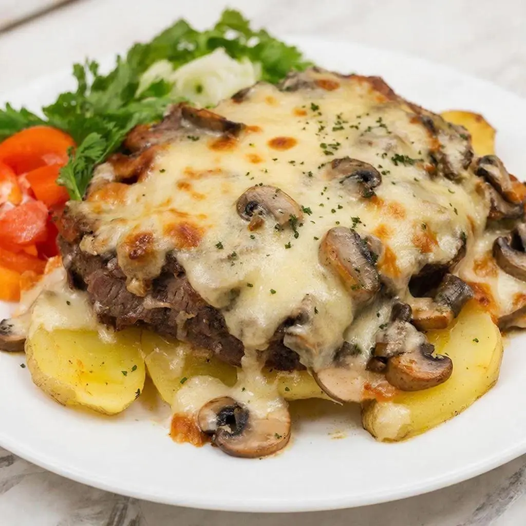 Непревзойденное мясо по-французски с грибами и сыром – ресторанный ужин дома всего за 30 минут