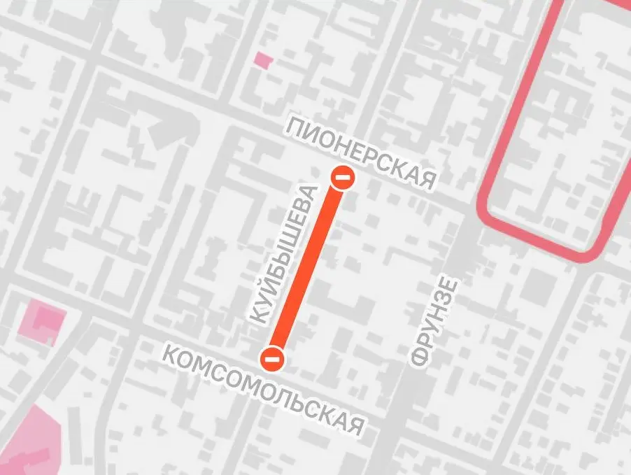 Проезд по отрезку улицы Куйбышева в Самаре будет закрыт на три дня