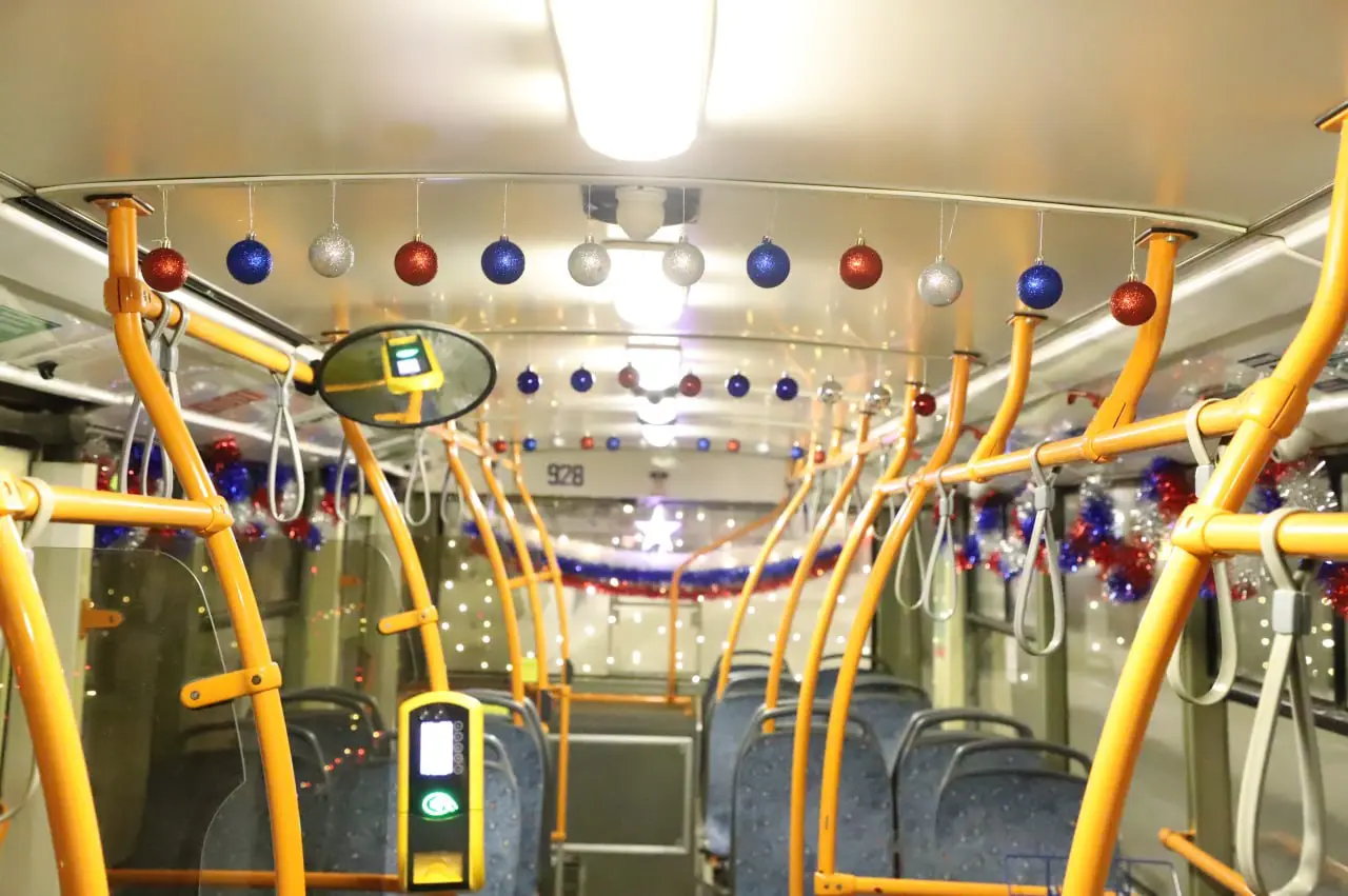 В Самаре появились снимки новогоднего троллейбуса