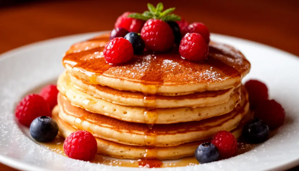 Вливаю 2 стакана этой кисломолочки — и оладьи на выходе очень пышные, что тают во рту