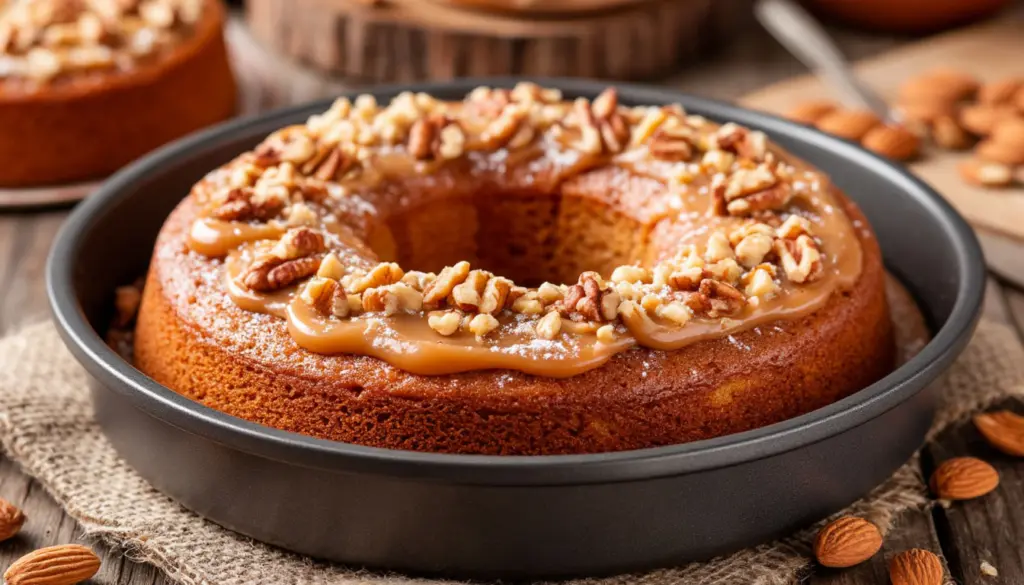 Торт на сковороде за 15 минут: нежнейшие коржи, карамельно-шоколадный крем и орехи