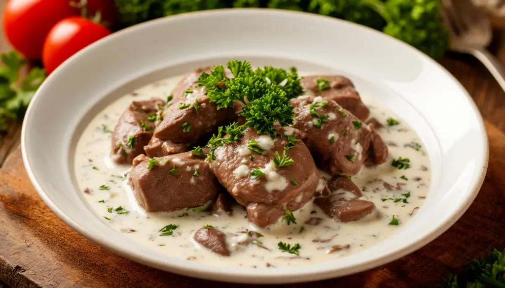 Куриная печень в сметане тает во рту: нежная, сочная и ароматная — 25 минут и вкуснейший ужина на столе